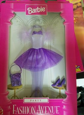 fashion Avenue Party Barbie 紫色典雅芭蕾舞裙芭比娃娃时尚娃衣