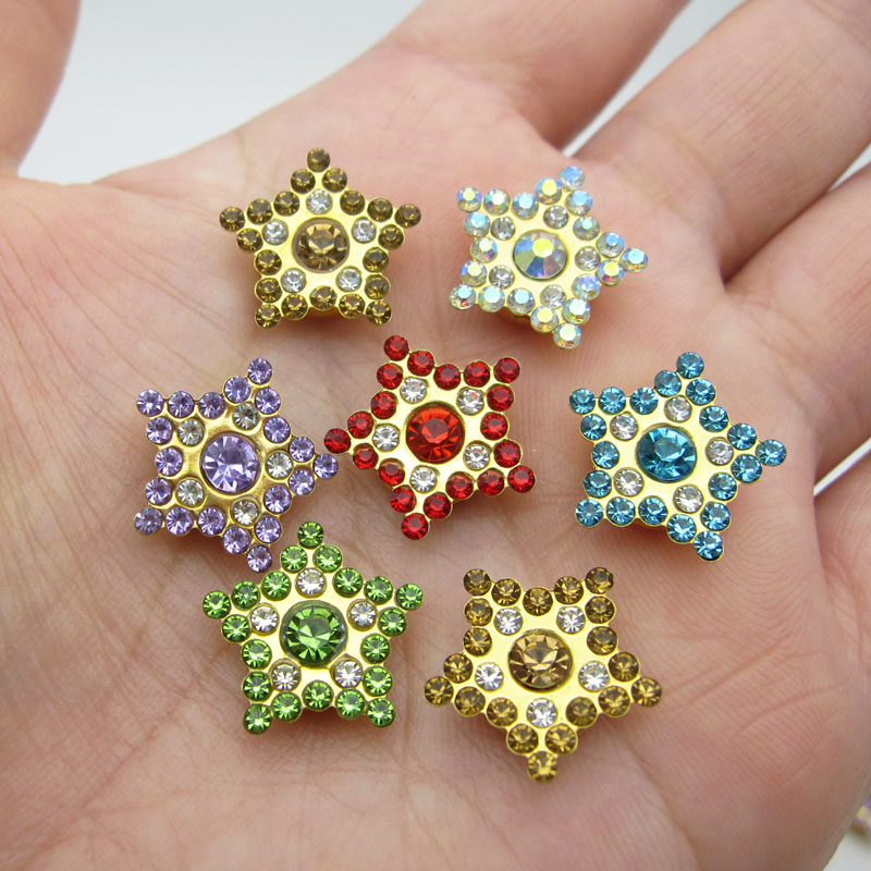 15毫米五角星手缝钻水钻diy手工创意装饰钻衣服包钉珠钻辅料配件
