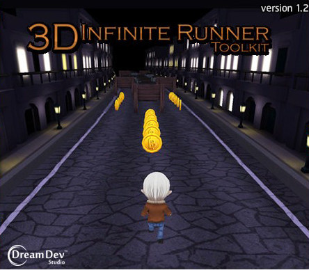 跑酷酷跑游戏完整项目包素材 3D欧美风格unity3d游戏 Q版设计素材