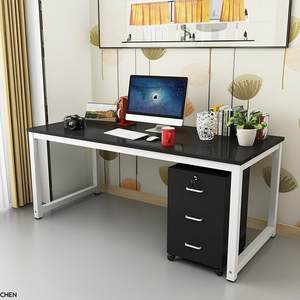 创意钢木书桌家用儿童写字台定制桌简易台式电脑桌简约双人办公