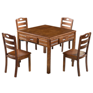 新款麻将桌餐桌两用饭桌一体麻雀牌机静音实木麻将机全自动家用