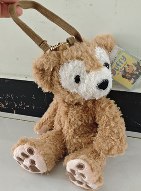 日系东迪达菲熊DUFFY小熊拉链零钱包手拎包卡通生日礼物玩偶公仔