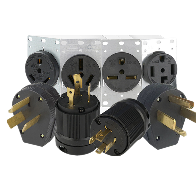 50A大功率美式标发电机插头插座