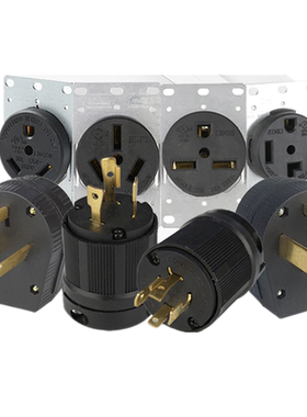 50A大功率美式插头插座NEMA系列30A美标工业插头发电机防脱松插头
