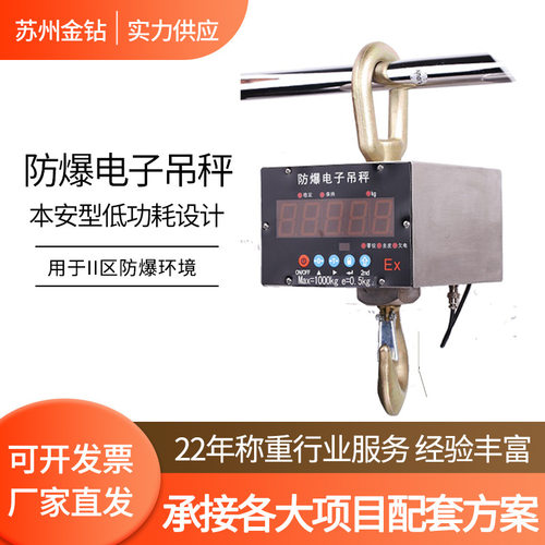厂家直发吊秤 OCS-5吨吊钩秤485通讯涂料油漆厂本安防爆电子吊秤