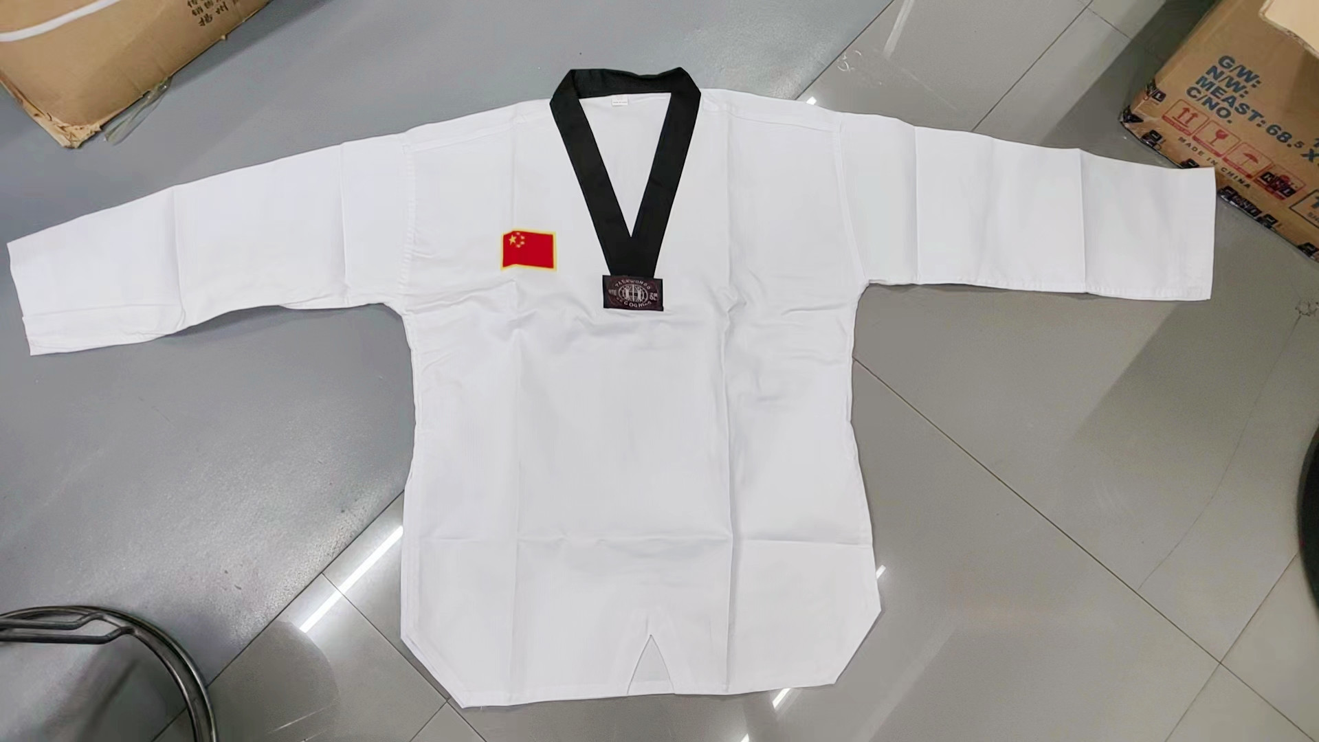 atak长袖跆拳道服道服竖条纹比赛