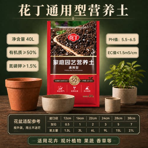 绿植盆栽营养土超值大袋装