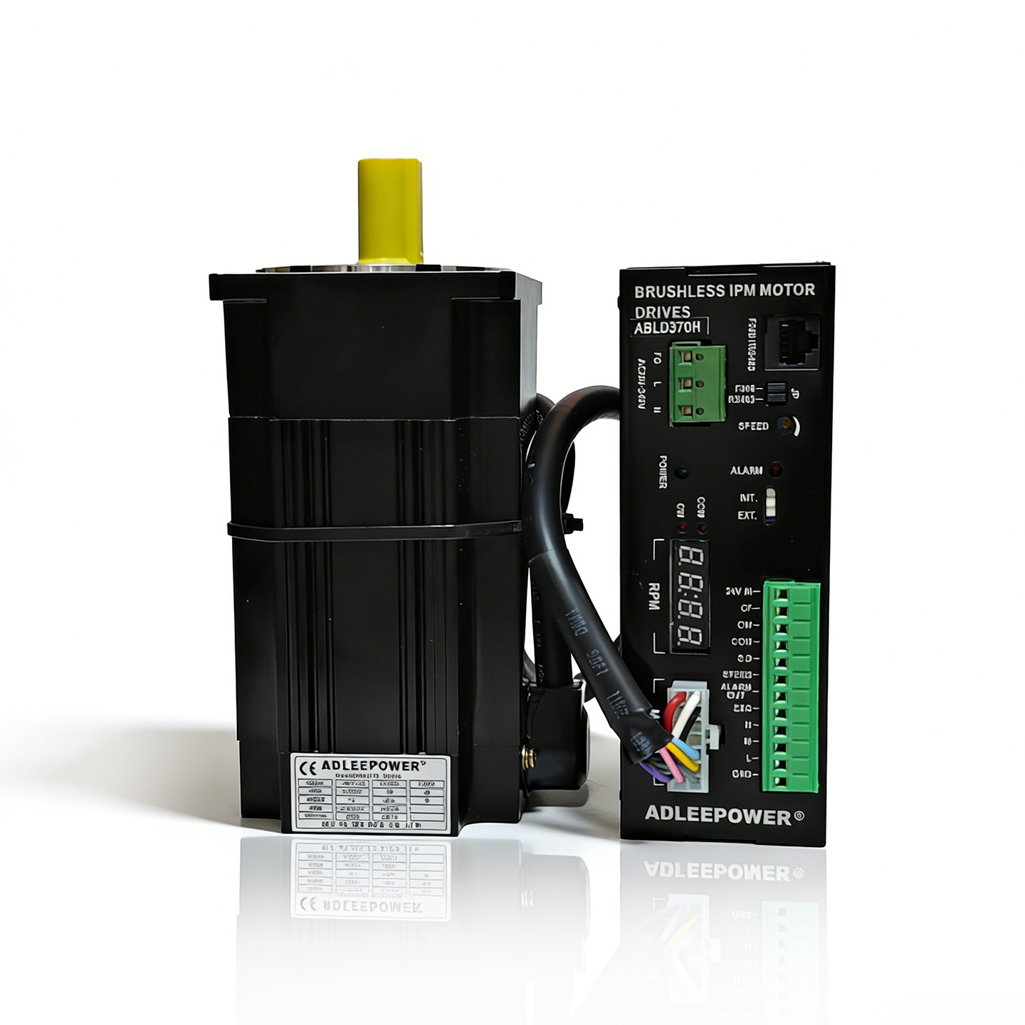 ADLEEPOWER无刷IPM电机AM-370H套装220V驱动器高速6000转调速马达