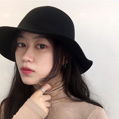 大码帽子女秋冬大头围便携盆帽