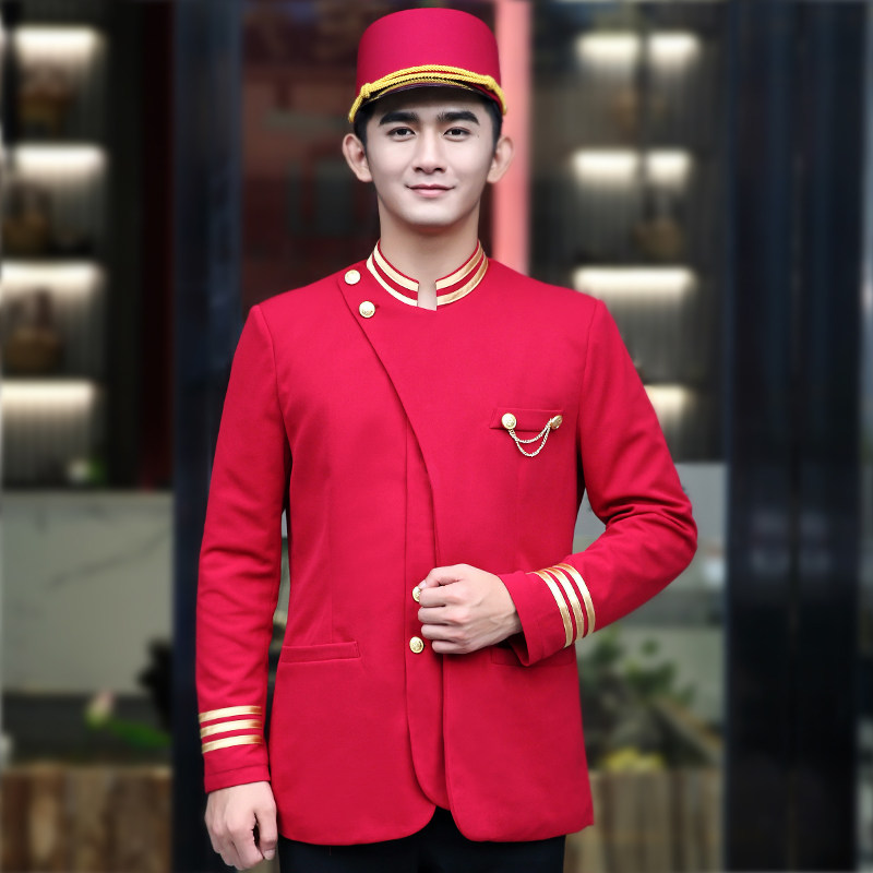酒店迎宾服装门童接待礼宾工作服秋冬装会所宾馆泊车员男制服套装