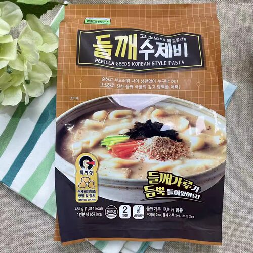 海地村苏子面片儿韩国进口苏子面片儿夜宵小吃面387g