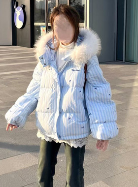 女大童冬季新款学生洋气棉服外套
