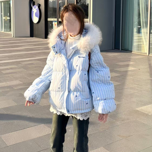 保暖棉服外套 12岁13中大童15学生洋气韩版 女童羽绒服冬季 2025新款