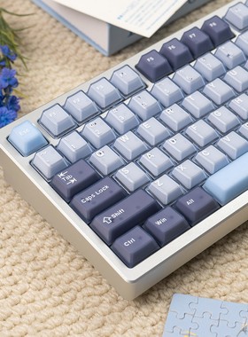 蓝椰气泡键帽半透光适配EZ63迈从Ace60前行者X87狼蛛F98 MADE68