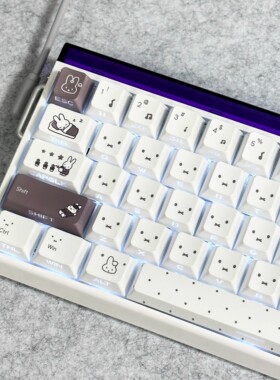 米菲兔键帽侧刻透光适配迈从Ace68魔导士EV63前行者X87 ATKRS6air