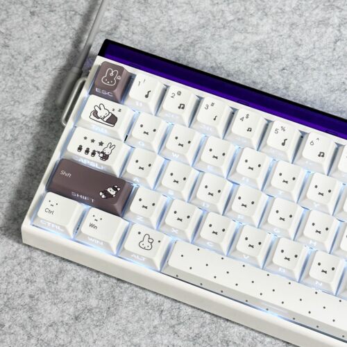 米菲兔键帽侧刻透光适配迈从Ace68魔导士EV63前行者X87 ATKRS6air