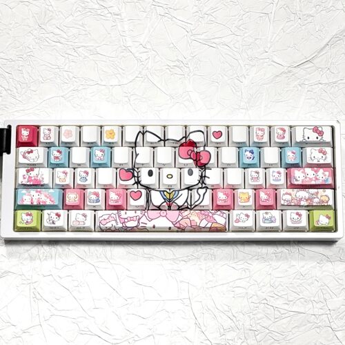 Hellokitty凯蒂猫键帽侧刻透光适配made68迈从Ace68/60美加狮EZ63