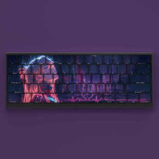 明日香键帽侧刻透光PBT原厂适配狼蛛f87pro迈从Ace68美加狮mad60