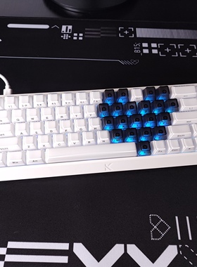 XVX水晶果冻爱心侧刻键帽适配wooting迈从前行者小蜜蜂美加狮狼蛛