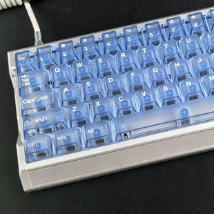 浅蓝雾透键帽适配EV63迈从Ace68小蜜蜂made68前行者X87夜魔ATKRS6