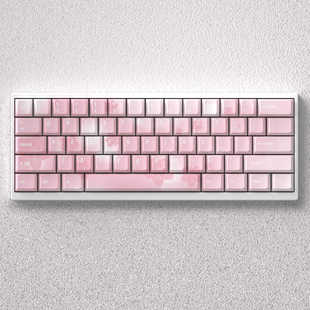 粉色樱花键帽女生PBT原厂高适配made68美加狮mad60迈从Ace68ATK