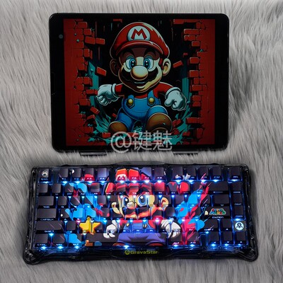 马里奥键帽侧刻透光适配迈从Ace68魔导士前行者X87狼蛛F98 ATKRS6