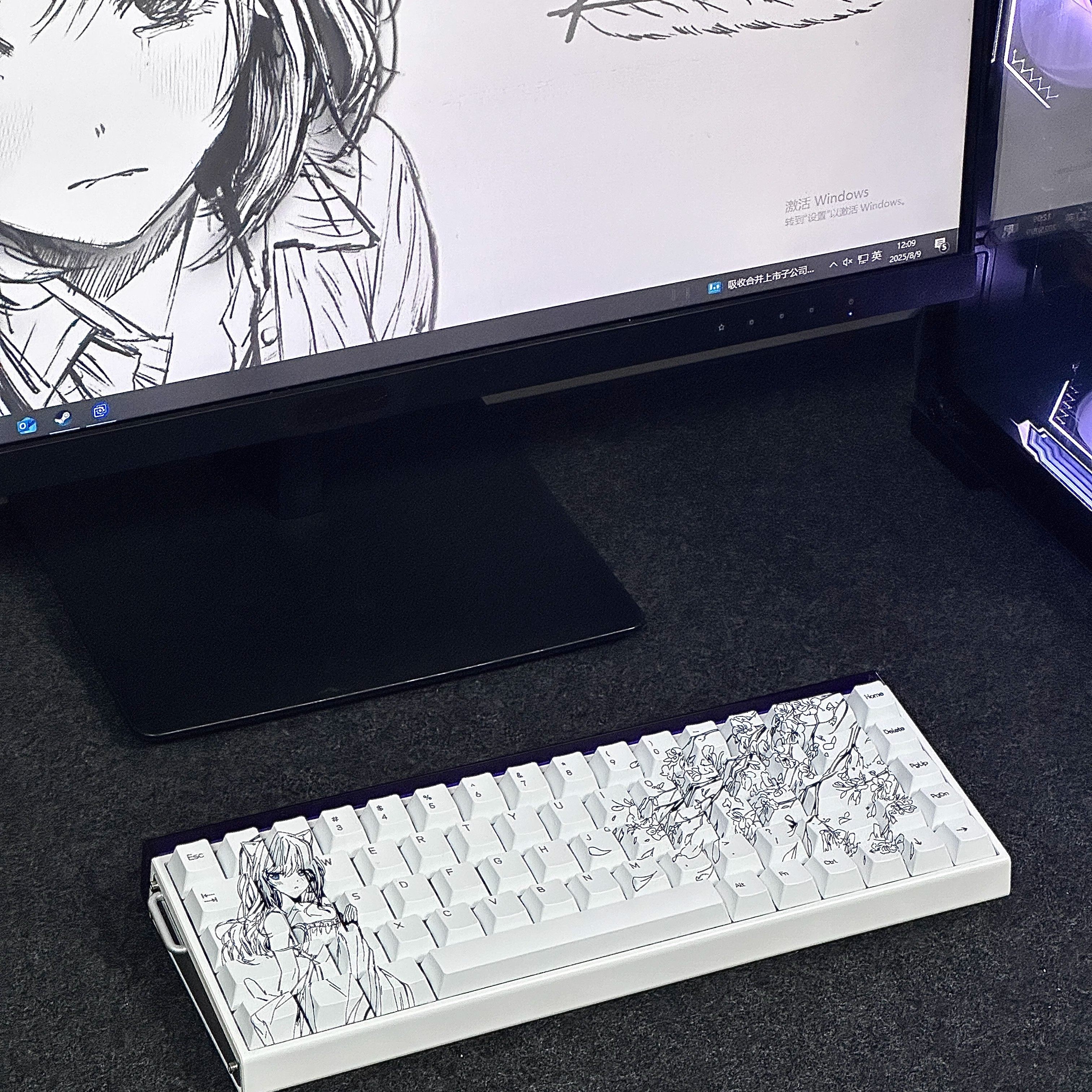 猫耳娘1.0键帽二次元适配美加狮MAD60迈从Ace68 EZ63 前行者X87图片