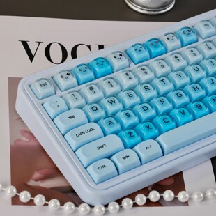 天空蓝键帽HOA高度适配迈从Ace68 EZ63前行者X87魔导士狼蛛hero68