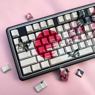 国风梅花键帽侧刻透光适配wooting60迈从ACE68前行者X87狼蛛F98