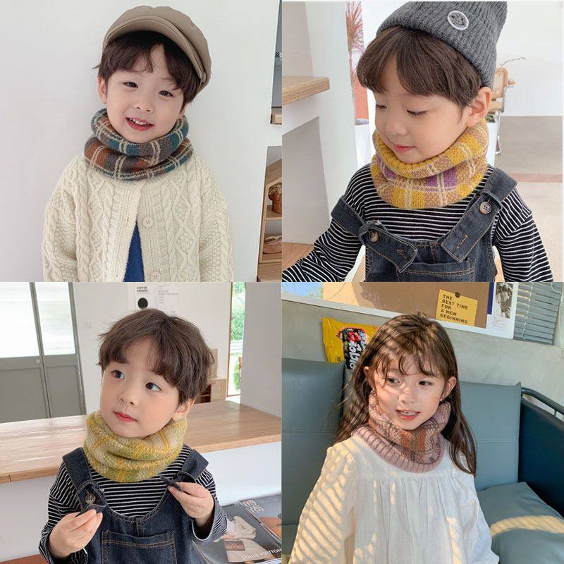 儿童围巾冬季韩版格子针织围脖保暖防风套头毛线脖套女童加厚防寒,童装/婴儿装/亲子装,围巾,淘宝优惠券,粉丝福利购,淘宝优惠卷