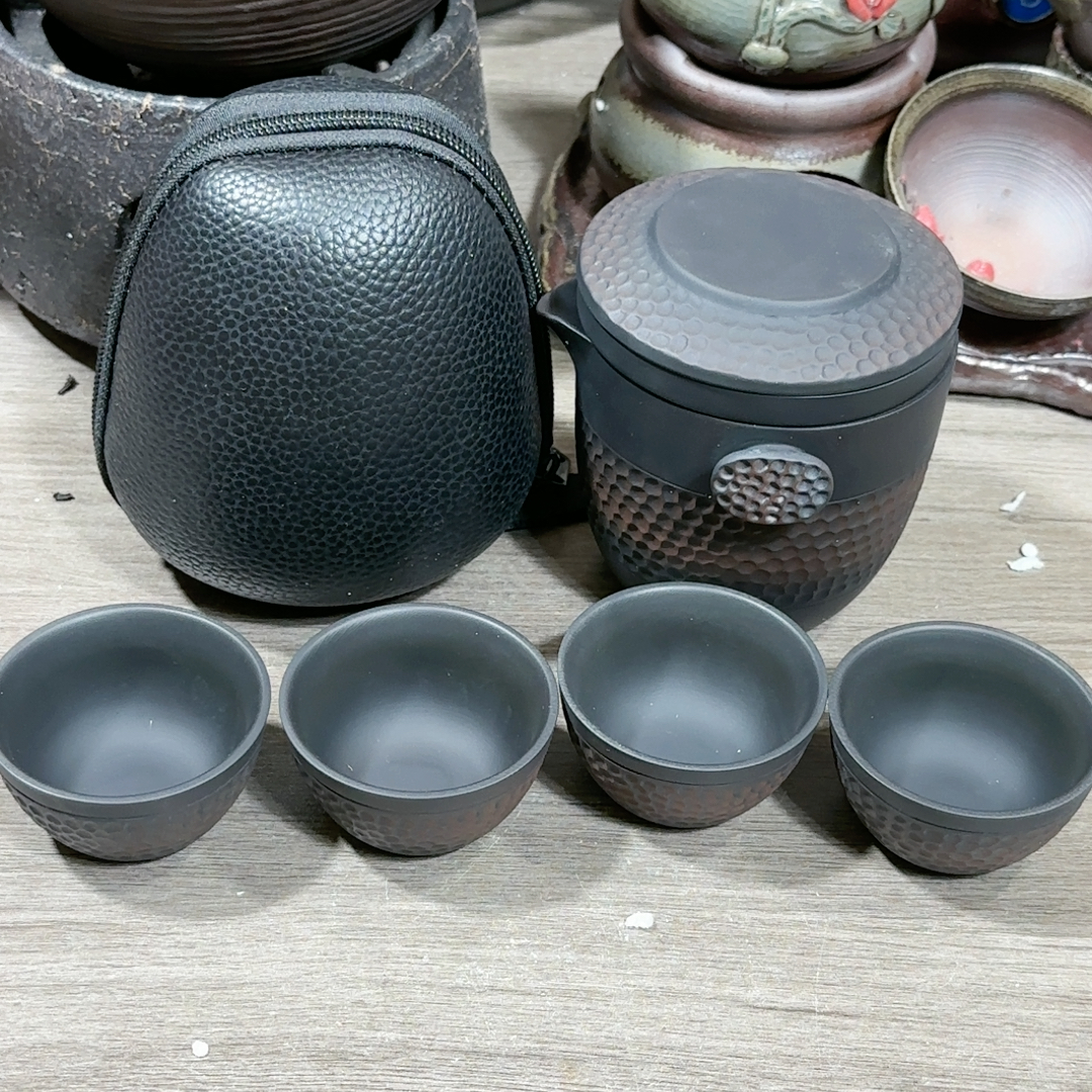 云南建水紫陶旅行茶具套装