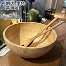 布朗達麥特上菜用碗竹制大碗沙拉攪拌碗果盤果簍 IKEA宜家國內代購