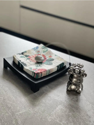 IKEA宜家国内代购 尼克餐巾盘纸巾架钢球装饰纸巾压台餐巾纸盘