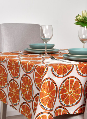 IKEA宜家国内代购 托浮力桌布橙色图案橙色家居装饰桌布 包邮