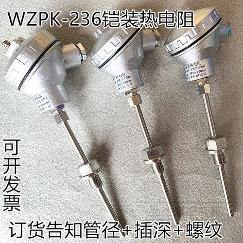 WZPK-236铠装热电阻弯曲弘达