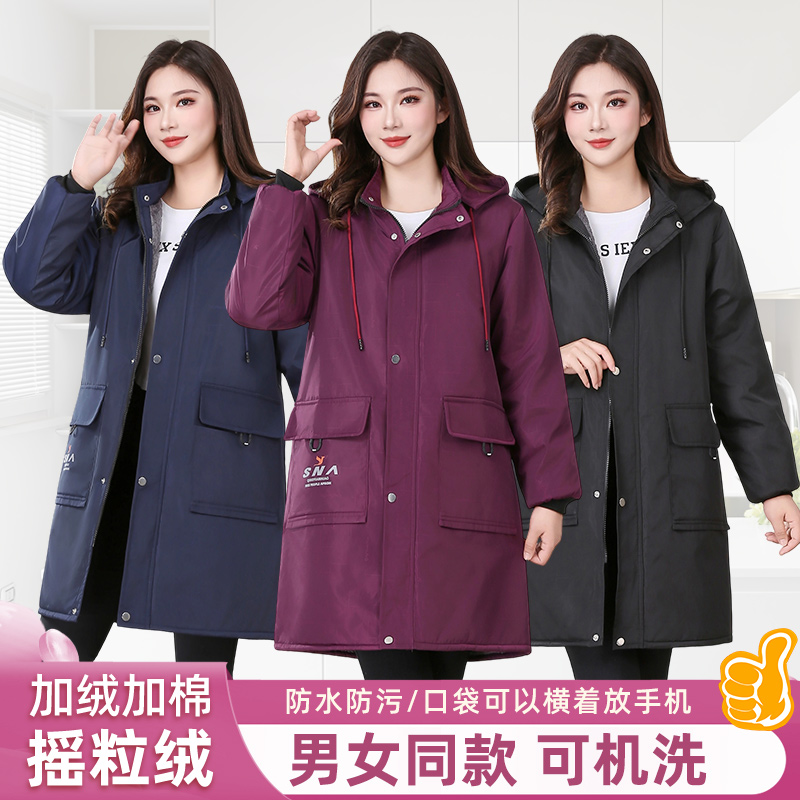 加绒加棉防水罩衣围裙工作衣