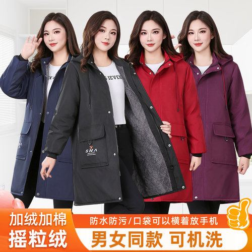 冬季加绒加棉罩衣围裙