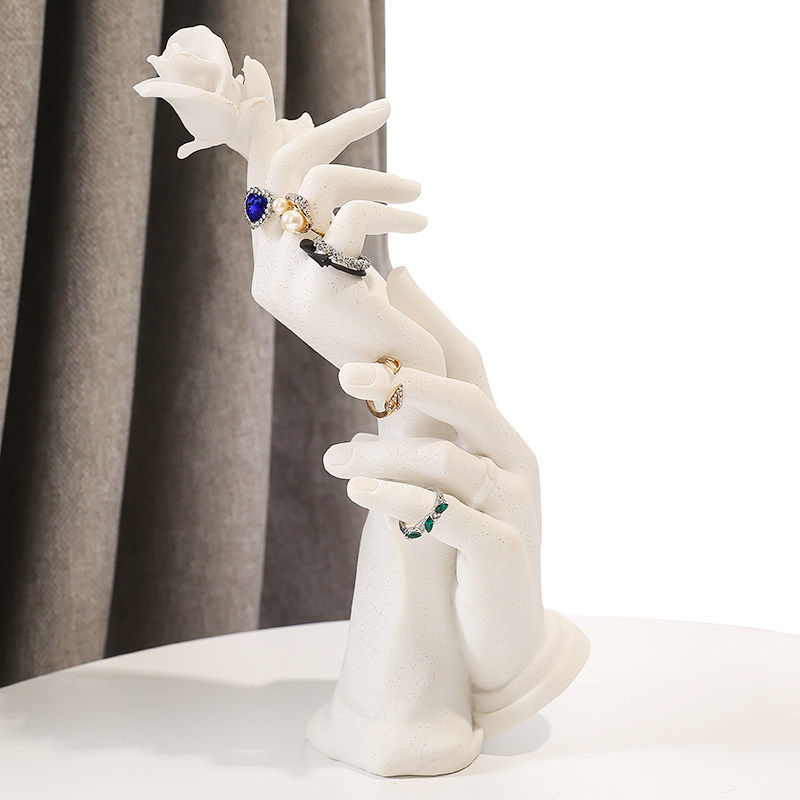 手模特戒指座首饰架收纳婚庆礼物摆件手串展示架子指环托珠宝道具