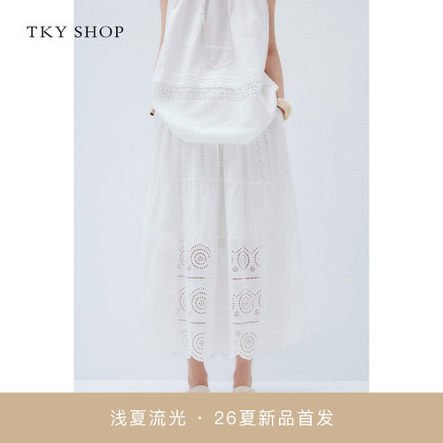 TKYSHOP松紧腰长裙女