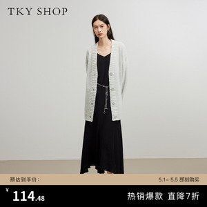 TKY SHOP不规则摆吊带连衣裙女高级感气质小黑裙宽松显瘦中长裙