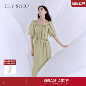 TKYSHOP高级感泡泡袖连衣裙
