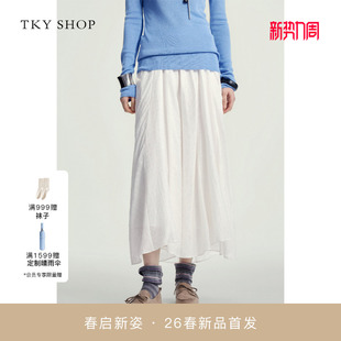 商场同款 半身裙2026春款 TKY 法式 A字裙10J1SA03B043 SHOP中长款