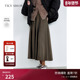 时尚 TKY SHOP中长裙半身裙2025冬新款 拼接设计高级感A字裙慵懒风