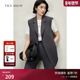 TKY 外套气质百搭 职场通勤女士无袖 SHOP灰色西装 马甲女2025春新款