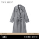 新款 TKY 风衣外套女春季 时尚 复古摩登上衣通勤 SHOP英伦风中长款