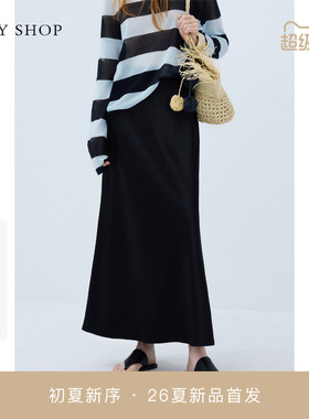 [商场同款]TKY SHOP醋酸缎面半身裙2026夏新款A字裙10J1SA04H049