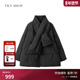 围脖羽绒服女2025冬新款 TKY SHOP黑色短款 防风保暖加厚外套鹅绒服