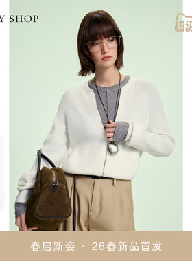 [商场同款]TKY SHOP长袖针织开衫2026春新品外搭毛衣10J1MA01A001