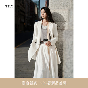 SHOP白色西装 商场同款 TKY 通勤西服10J1CA04B080 外套2026春新款