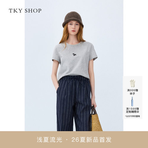 TKYSHOP小狗印花短袖T恤